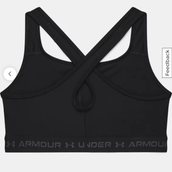 Under Armour Women’s Armour Mid-Crossback Sports Bra, Black, Size 3X - NWT! - Picture 4 of 6